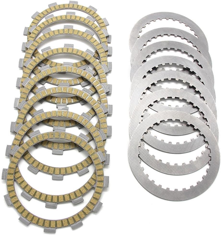 Universal Motorcycle Clutch Friction Disc Plate Kit Compatible With GSF600 600 S GSX R750 GSX600 GSF650 S T V W X GSX650 Faired Aftermarket Replacement