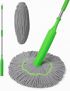 IXORACART 2-in-1 Self-Wringing Floor Mop with 360° Rotatable Head | Adjustable Handle Microfiber Mop for Wet &amp; Dry Cleanin...