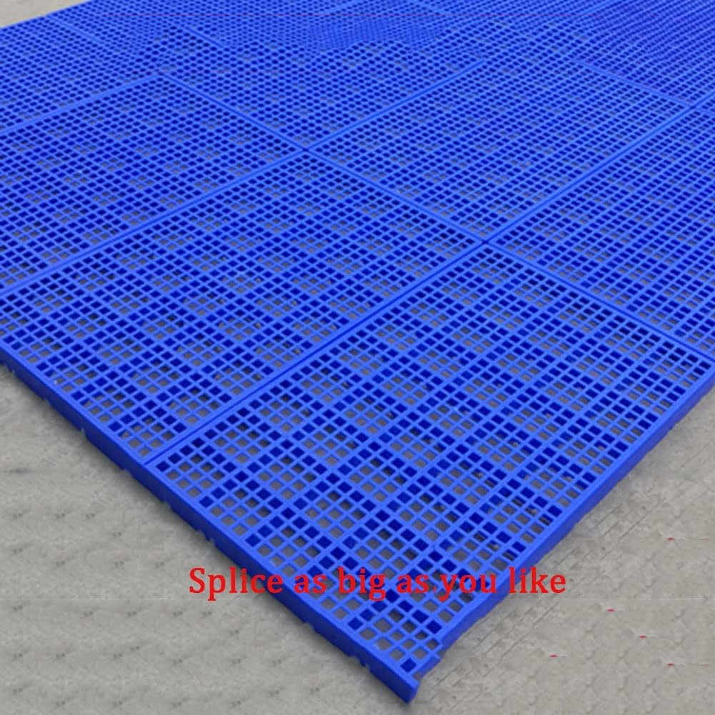 Plastic Pallets -PE Material Modular Interlocking Pallet and Storage System for Warehouse, Supermarket, Kitchen Or Indoor-Outdoor (Color : Blue-1Pack, Size : 60x60x3cm)