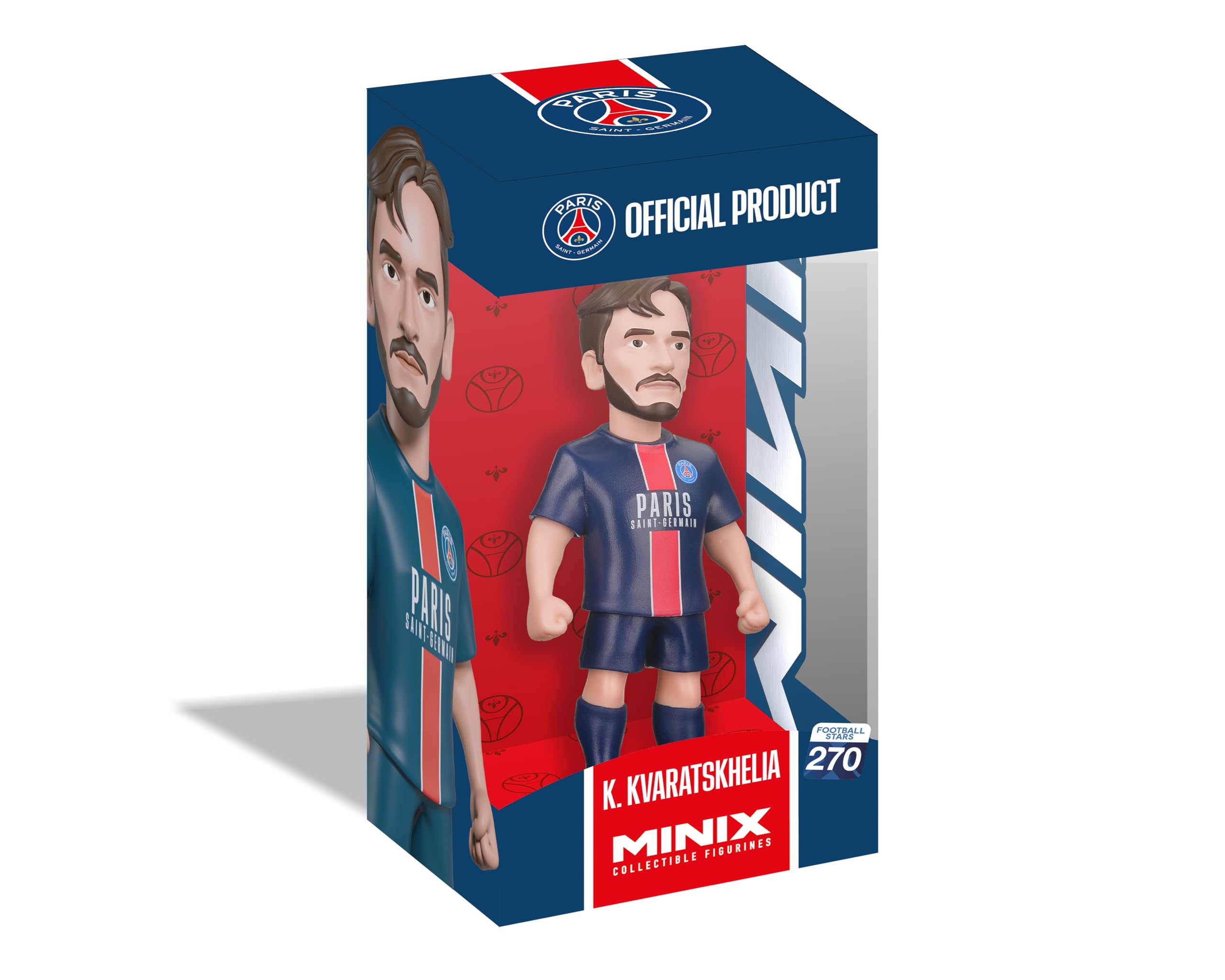 MINIX Gwiazdy futbolu #270 - PSG - Kvaratskhelia - Figurka kolekcjonerska 12 cm
