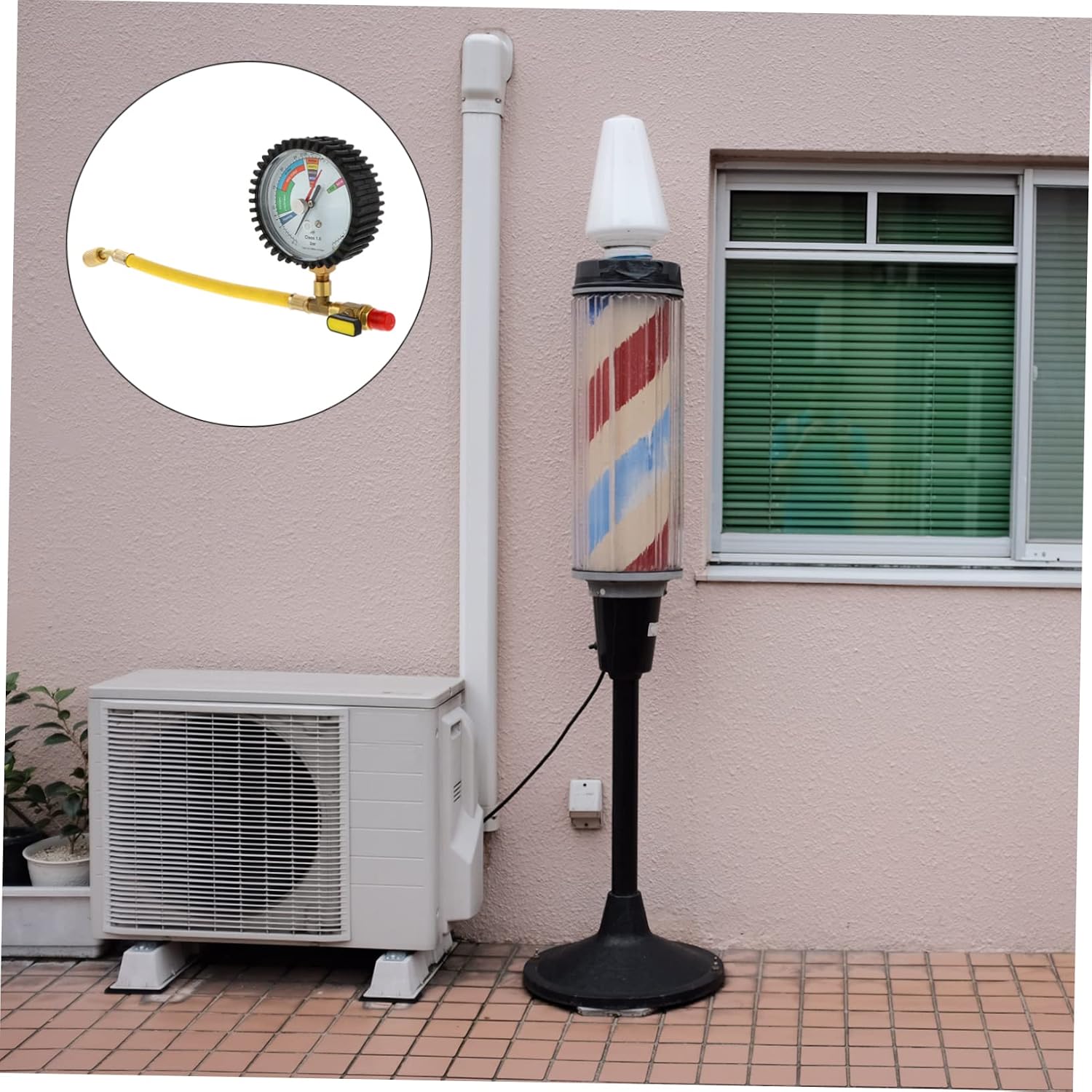 Mikinona Pressure Test Gauge Accurate Refrigeration Test Table for Air Conditioning Durable Design Screen for Easy Reading for Car and Home Use