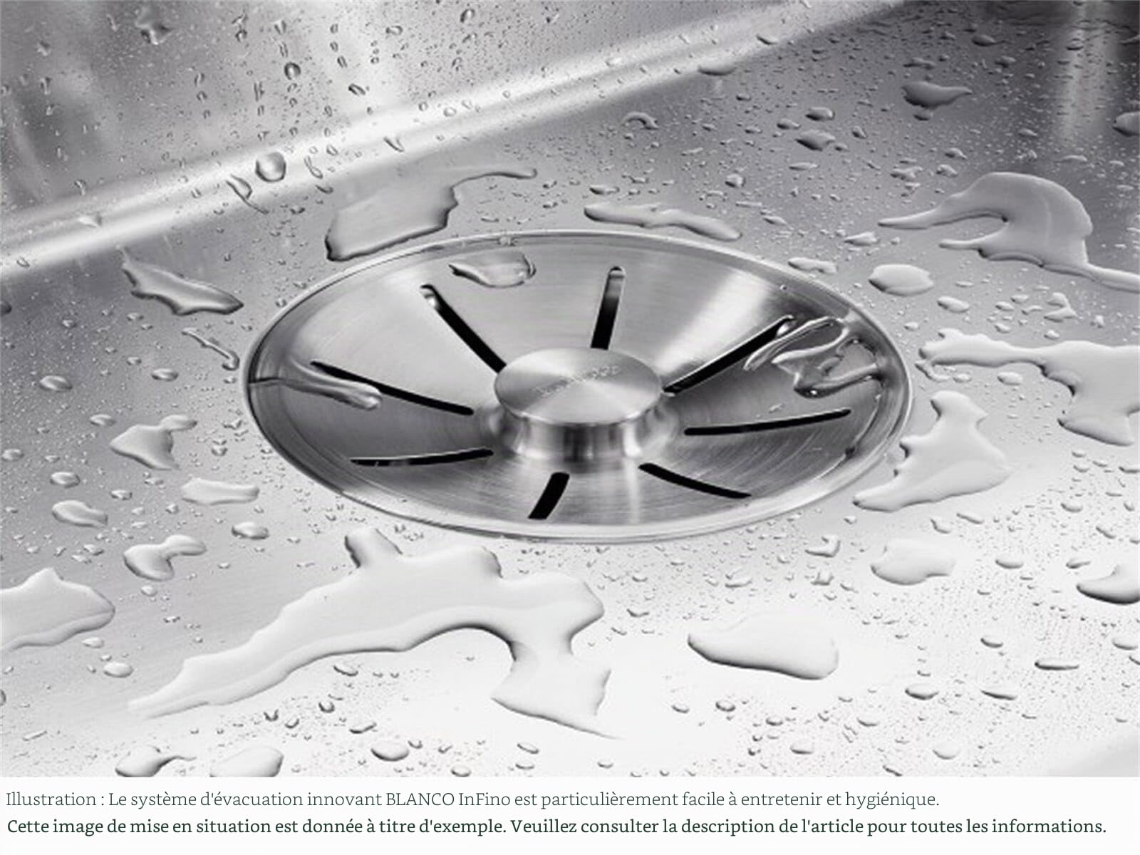 Blanco 525245 | Évier de cuisine en acier inoxydable ANDANO 500-IF/A | Couleur/Finition : acier poli 500mm