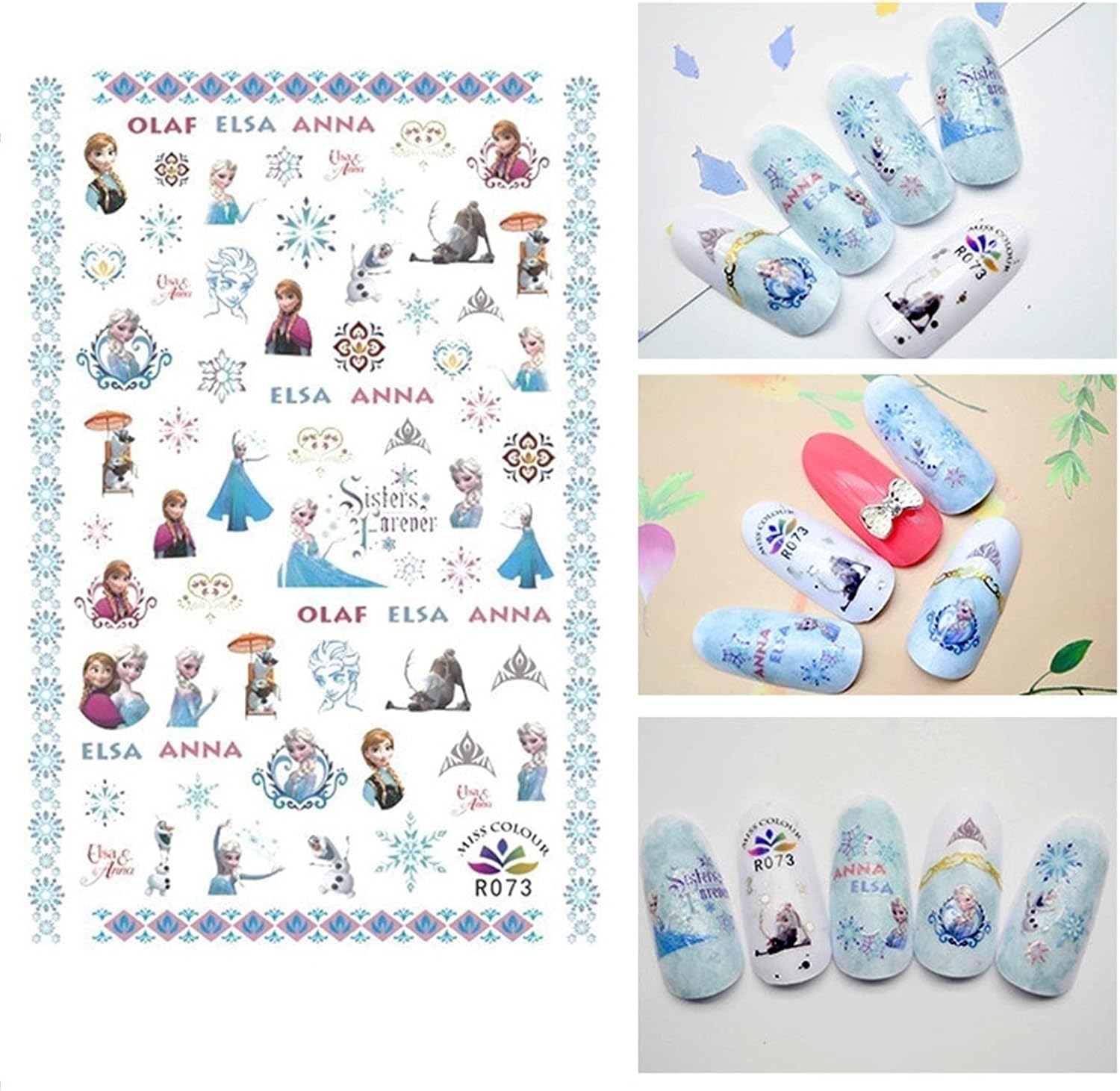 WZRY Nail Sticker, Nail Sticker Nails Manicure Smile Face Back Glue Decals Nail Art Stickers 8 Sheet (Color : 8 Sheet) : Beauty & Personal Care