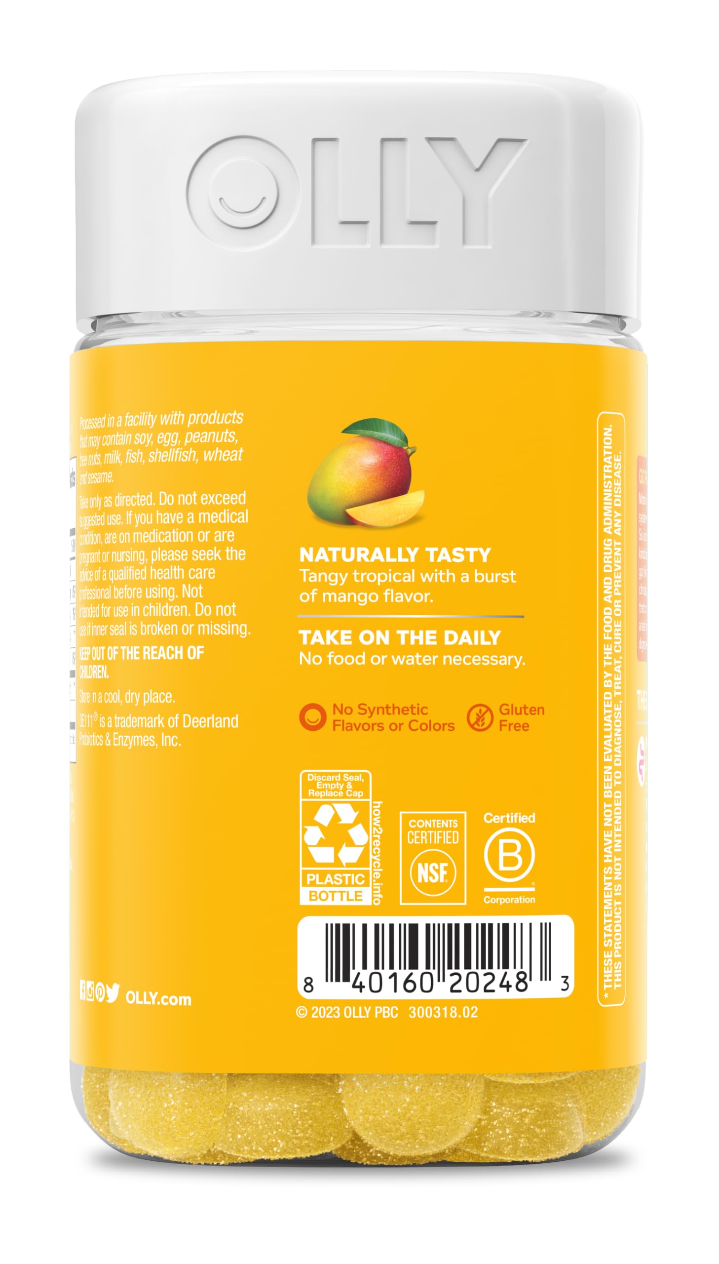 OLLY Probiotic Gummy, Immune System & Digestive Support*, Mango - 80 Count — Amazon image 8