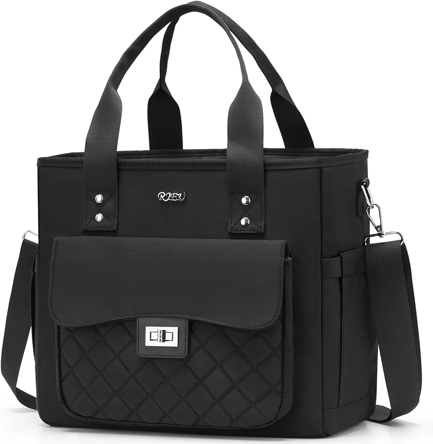 Lunch Box for Women,Insulated Lunch Bag for Adults,Leakproof Lunch Tote Bag Cooler for Work,School,Picniic,Party,Loncheras para Mujer,Black