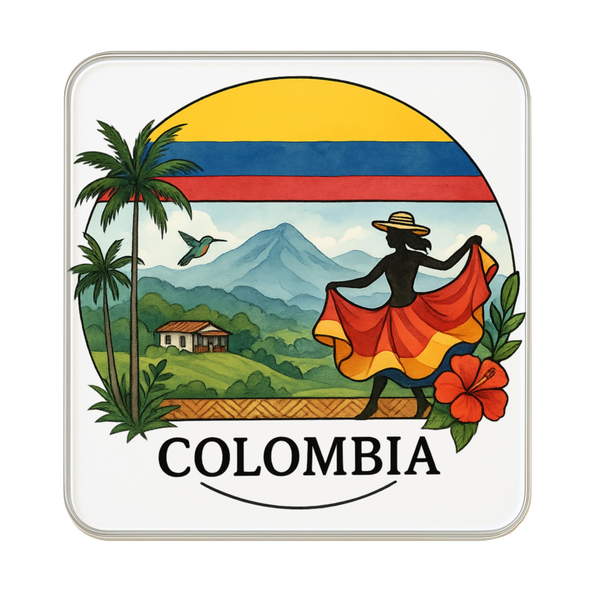 Cadeau de collection aimant Colombie idéal pour les passionnés de voyage