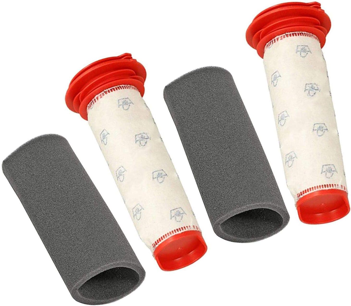 Globalflashdeal Washable Main Stick Filter + Foam Insert Plastic for Bosch Athlet Cordless Vacuum Cleaner (2 of Each)