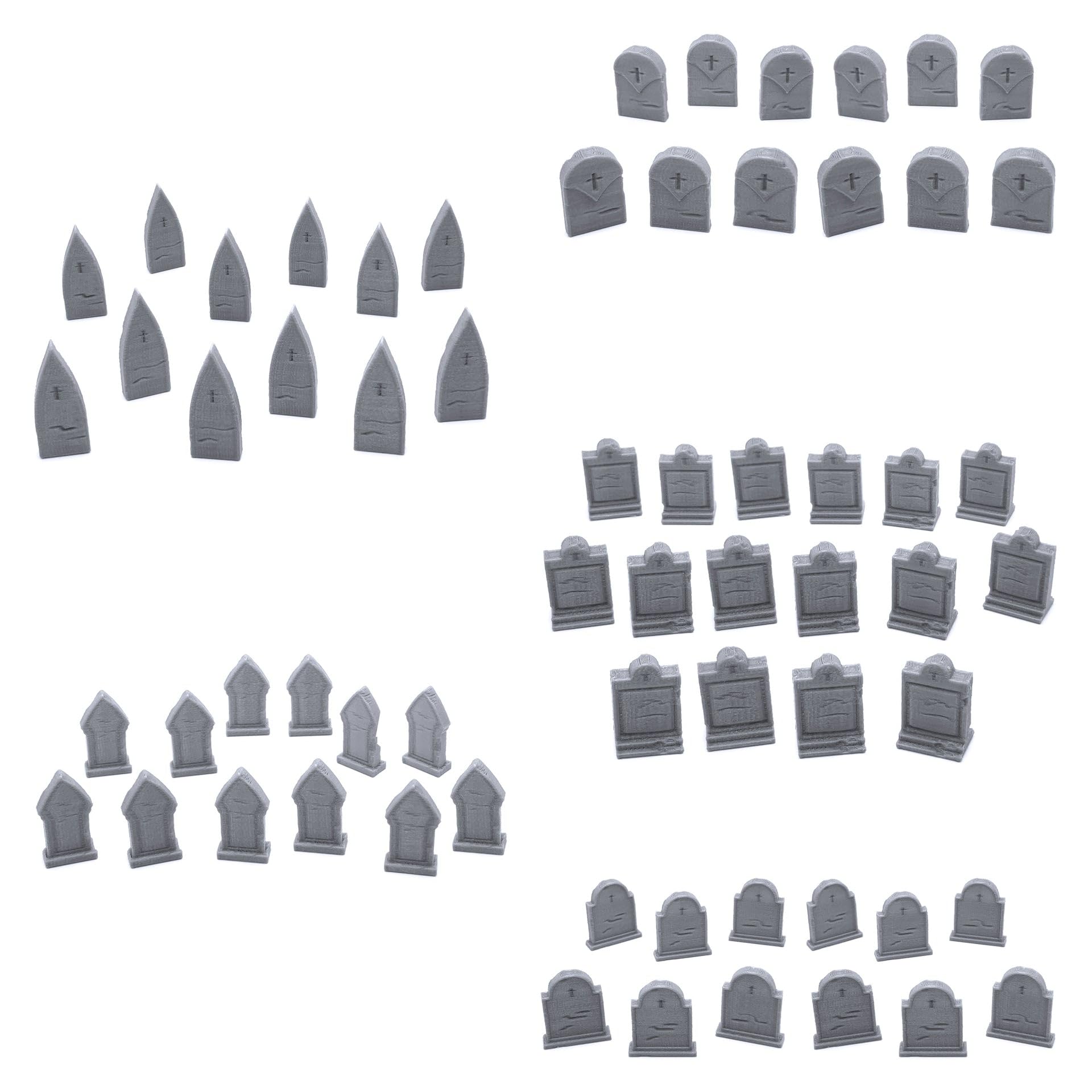 EnderToys Mausoleum Graveyard Tombstones, 3D Printed Tabletop RPG Scenery and Wargame Terrain 28mm Miniatures