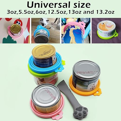 Miniatura 10 de IVIA PET Tapas para latas  Paquete de 4  Fundas universales de silicona sin BPA para latas de comida para mascotas  Se adapta a la mayoría de