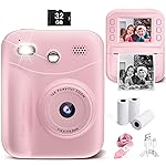 MINIBEAR Kids Camera Instant Print Camera for Kids Digital Camera Toddler Toys Christmas Birthday Gifts for 3 4 5 6 7 8 9 10 Year Old Girls Boys, Pink
