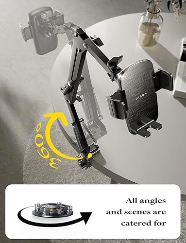 Miniatura 8 de LISEN Soporte de teléfono de cuello de cisne para escritorio de cama 3 actualización, soporte de teléfono celular para escritorio, cama, soporte de