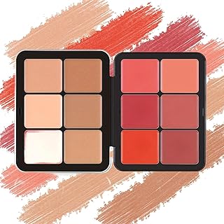 Carla Secret Concealer Palette, 12 Colors Carla Secret Cream Blush Palette, Carla Secret Makeup Palette (Concealer+Blush-1)