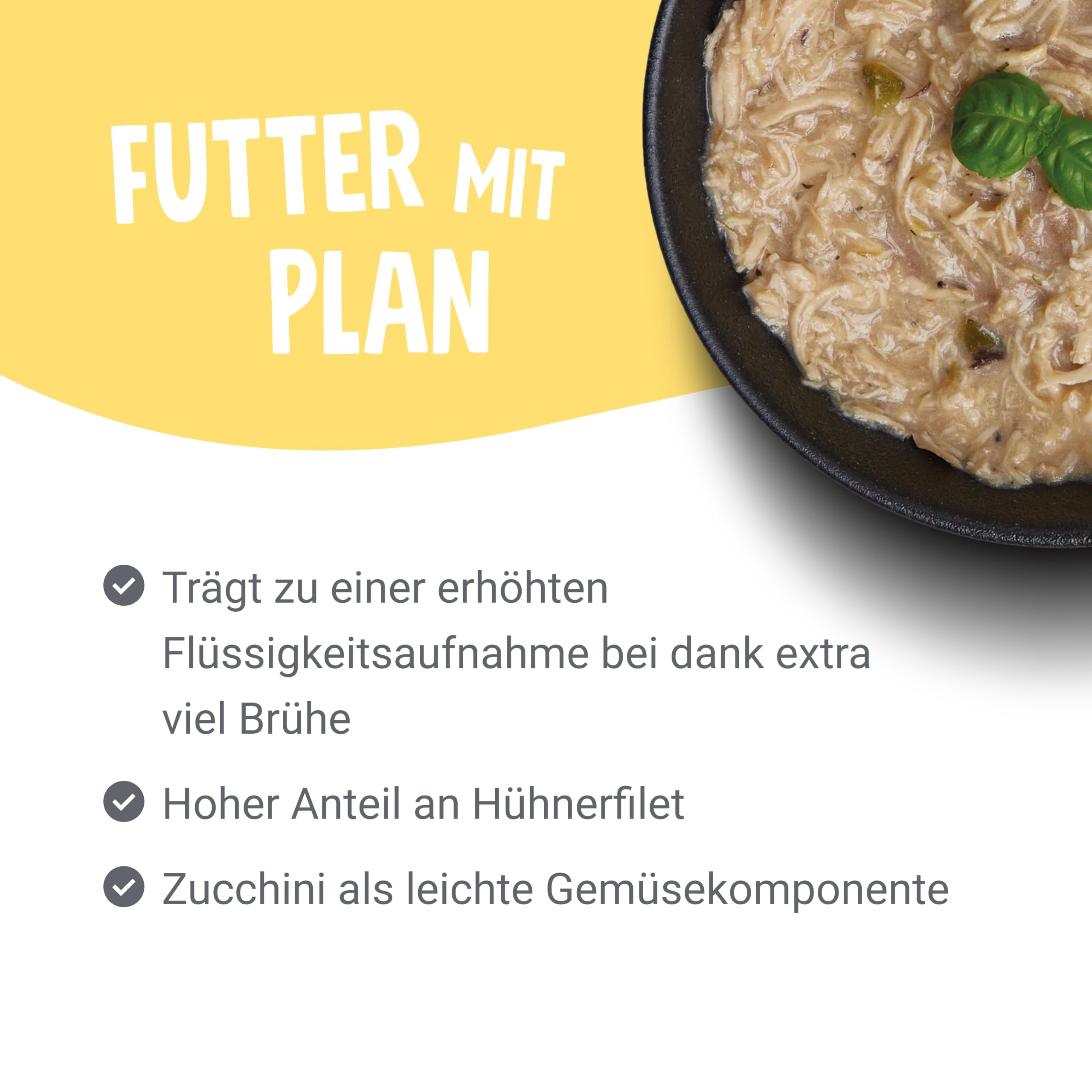 Pets Deli Saucen Menü Huhn & Zucchini für Katzen, 40 x 70 g