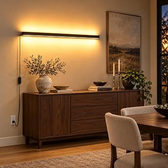 Smart Wall Lights Plug In RGBCW Wall Sconce Compatible with Alexa,Google Home,App