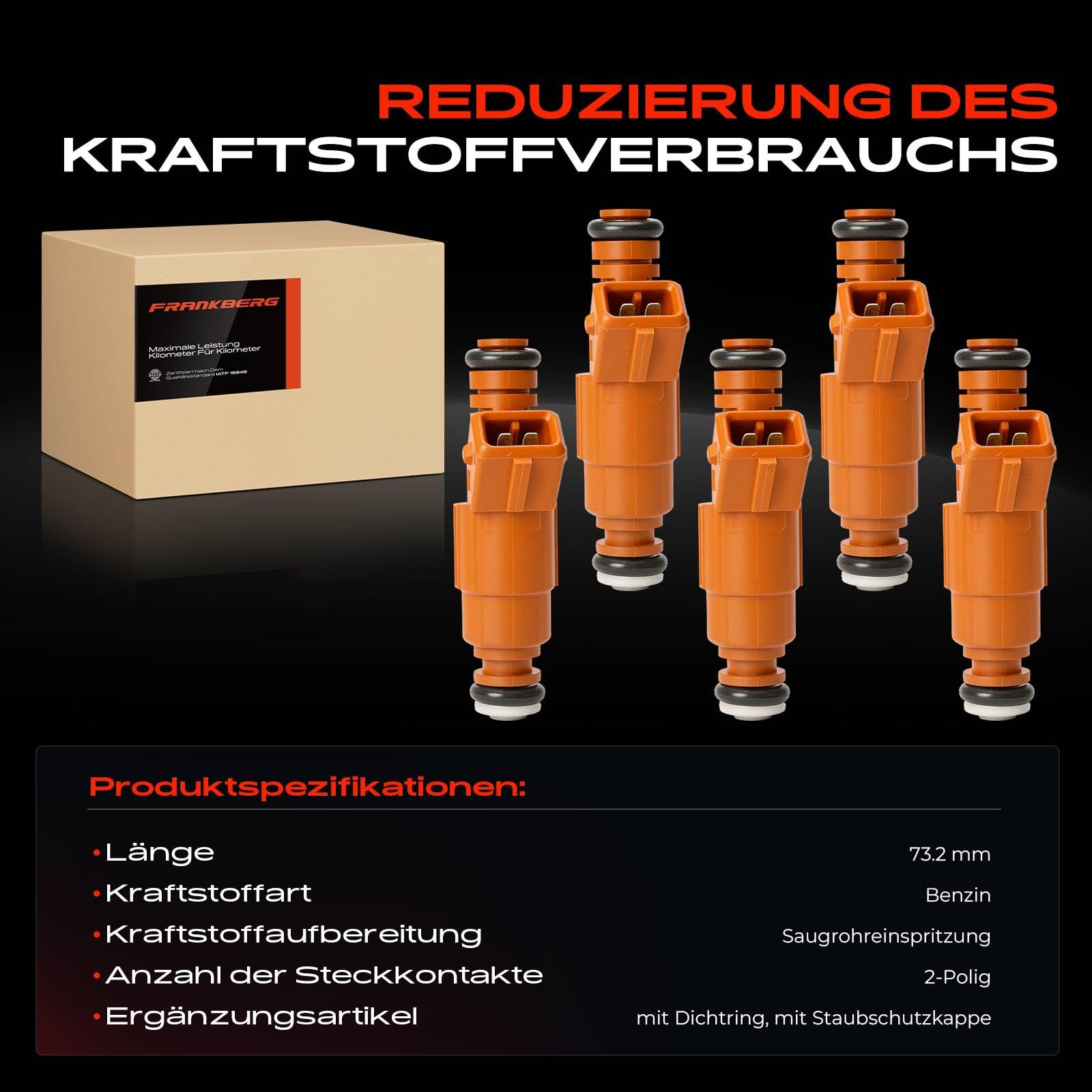 Frankberg 5x Einspritzventil Einspritzdüse Injektor Replace# 0280155831