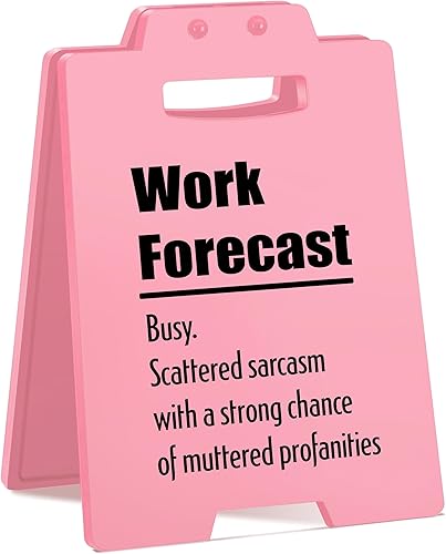 Miniatura 73 de Divertido letrero de escritorio de oficina, decoración sarcástica de cubículo para compañero de trabajo, jefe, empleado, regalo de broma para
