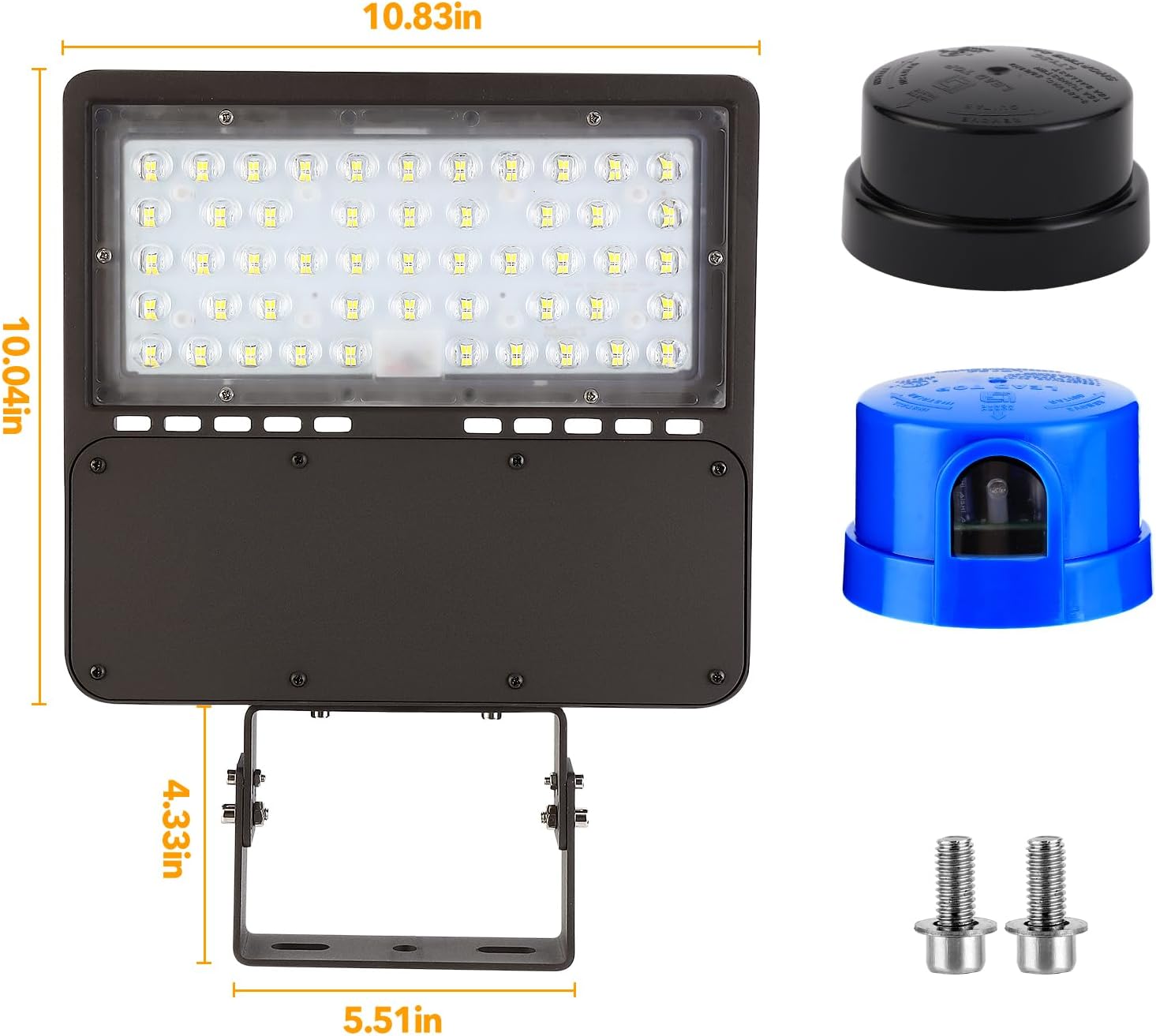 150W LED Parking Lot Light,5000K 23000LM Adjustable Outdoor floodlights with Dusk to Dawn Photocell,IP65 Waterproof AC100-305V, Outdoor Shoebox Light with Trunnion Wall Yoke Mount for Yard Garage Barn