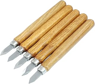 6 Pack Wood Carving Knives, Double Bevel Woodworking Marking Knife, Precision Scribe for Woodworkers/Craftsmen