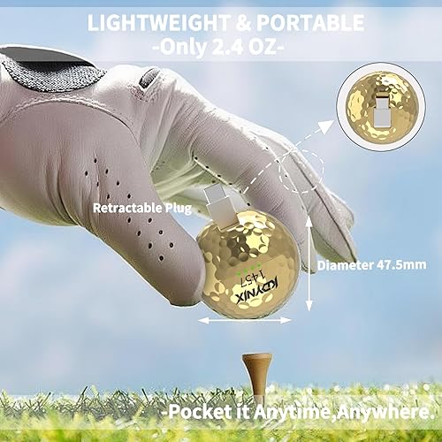 Miniatura 5 de Banco de energía creativo de pelota de golf de 2000 mAh, mini cargador portátil USB-C, compatible con iPhone 15, 15 Plus, 15 Pro Max, regalo para