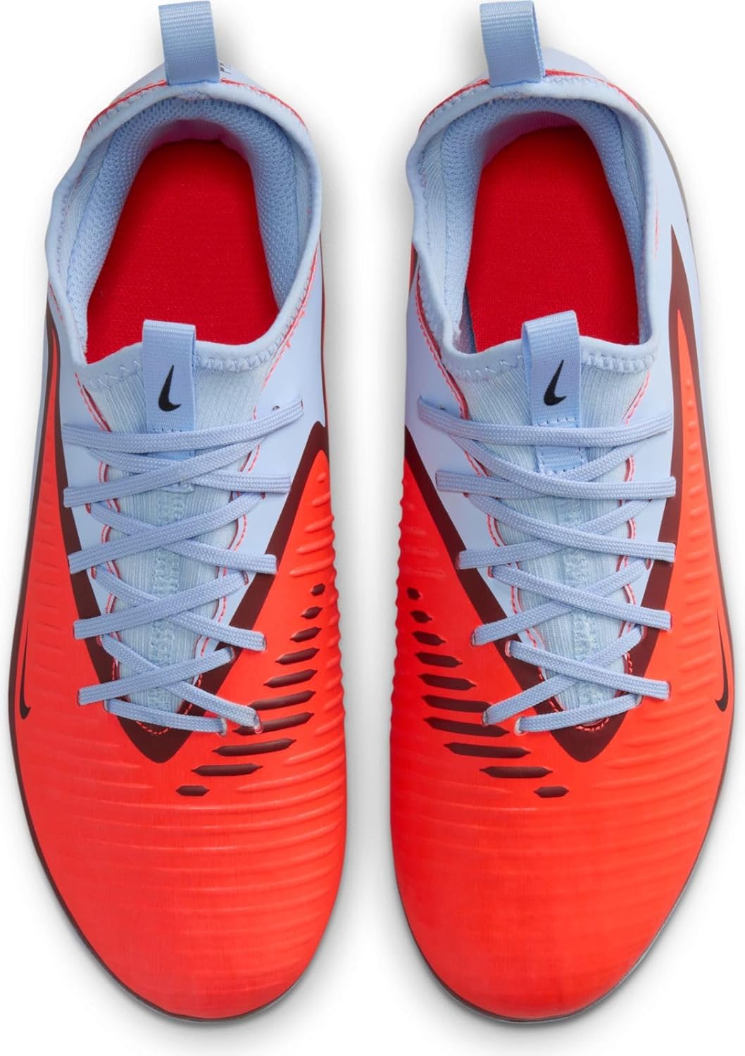 Nike Jr. Phantom 6 Low Academy Big Kids' Multi-Ground Soccer Cleats (Royal Tint/Black/Bright Crimson)