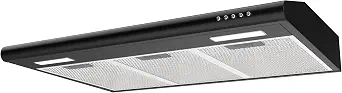 CIARRA Range Hood 30 inch Under Cabinet Ductless Vent Hood for Kitchen Stove Hood with 3 Speed Exhaust Fan in Stainless Steel