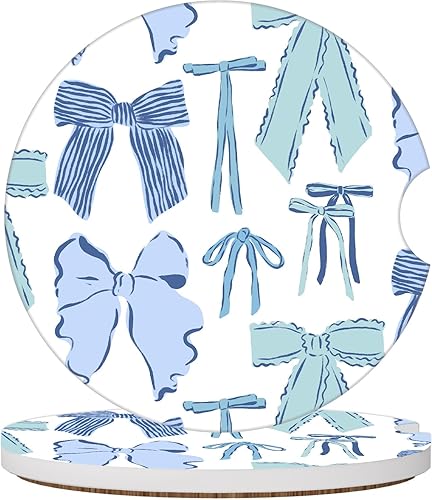 Miniatura 8 de Elegantes posavasos de rosa azul para portavasos de automóvil, paquete de 2 posavasos de portavasos de automóvil para mujeres y hombres, 2.56