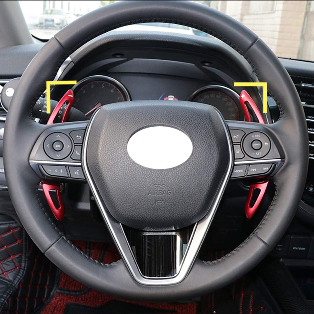 Alloy Steering Wheel Shift Paddle Extension Cover Compatible for Toyota Camry RAV4 Corolla 2019 2020 2021 2022 2023 2024 2025 2026 Accessories