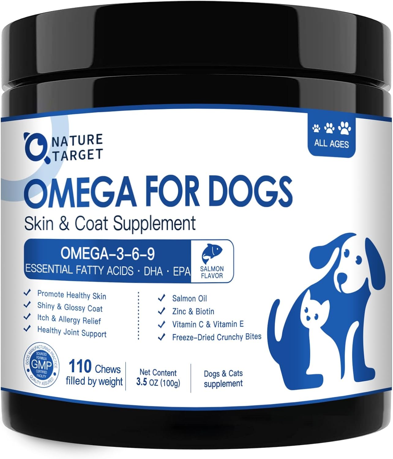 Omega 3 Fish Oil for Dogs Salmon Oil for Dogs Skin and