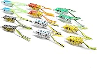 Vista 7 de Supertrip Topwater Frog Crankbait Tackle Crank Bait Bass Soft Swimbait Señuelos Crankbaits cebos de pesca de cebo duro (multicolores)