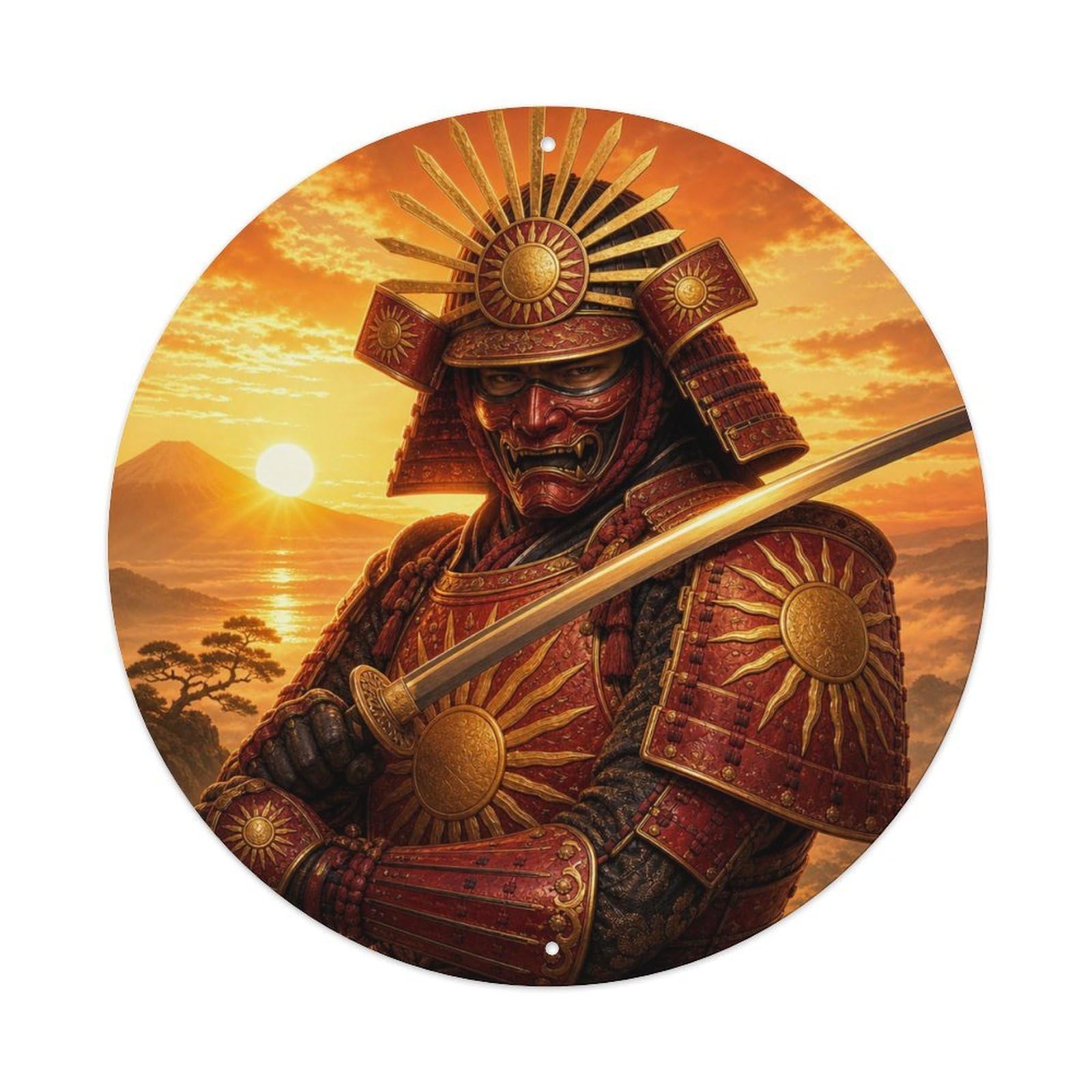 Okngb Style Shadow Blade Across Crimson Dawn Chest Guard Token Metal Tin Sign Plaque Wall Decor For Cafe, Man Cave, Club Bar, Office, Home Garden Round Metal Poster 8X8inch