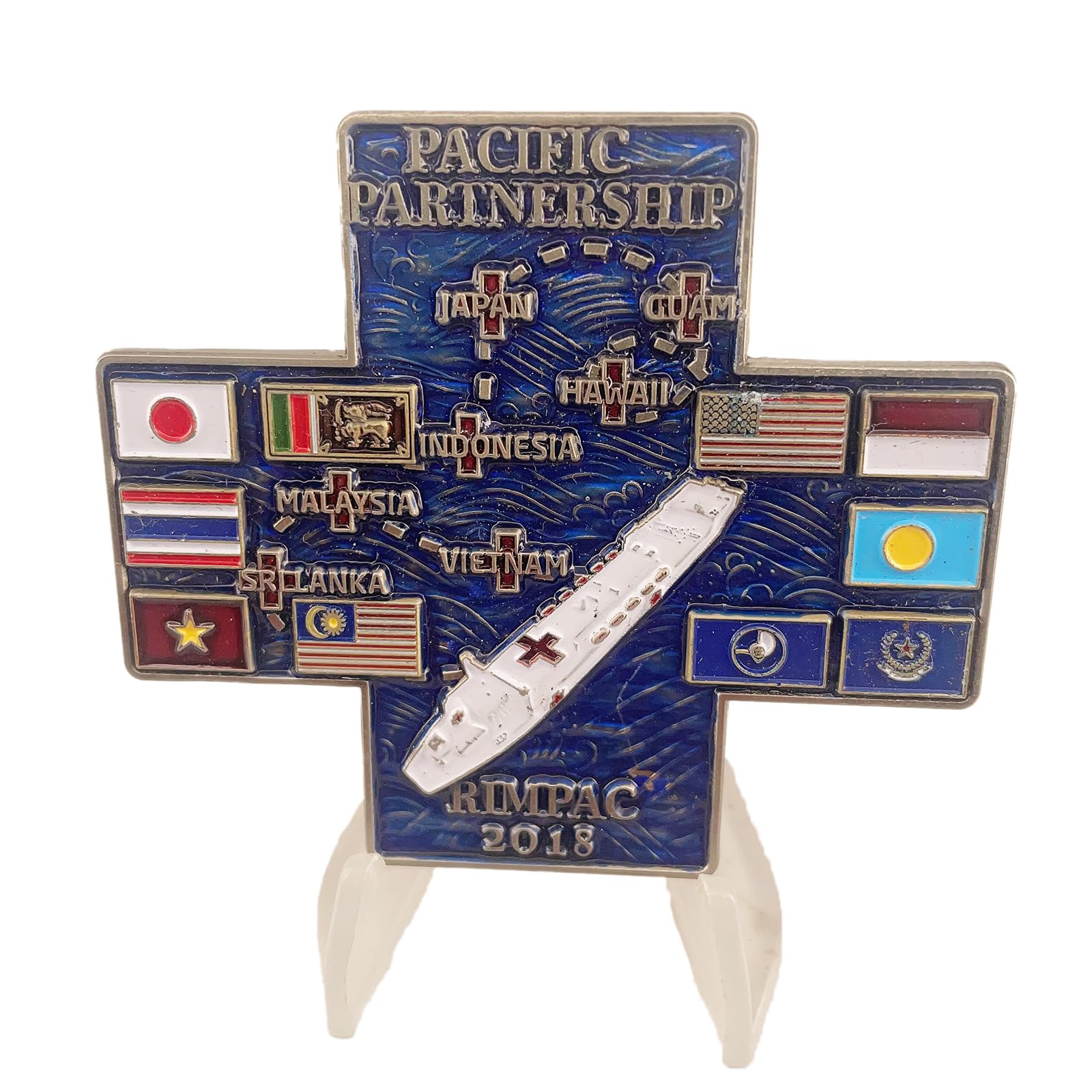 RIMPAC 2018 USNS Mercy Challenge Coin-U.S. Navy Hospital Corpsman Challenge Coin-U.S. Navy Petty Officer Third Class E-4 Challenge Coin