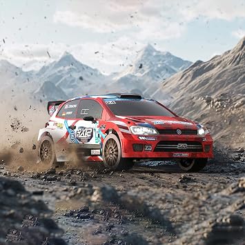ZD Remote Control Racing Car, RX12 1/12 Scale 4WD Brushless RC Rally Car for Adults, Mini RC Drift with Light, 55-60km/h, Red