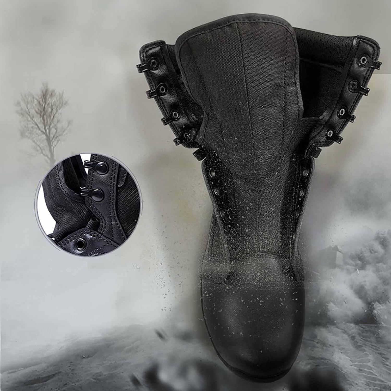 CLSQLXYJZC Durable Army Combat Boots, Men's Waterproof Hiking Work Boots Men's military tactical boots Lightweight work boots for men breathable jungle Desert Boots