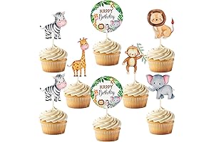Jungle Animal Cupcake Toppers: Add Wild Adventure to Your Party