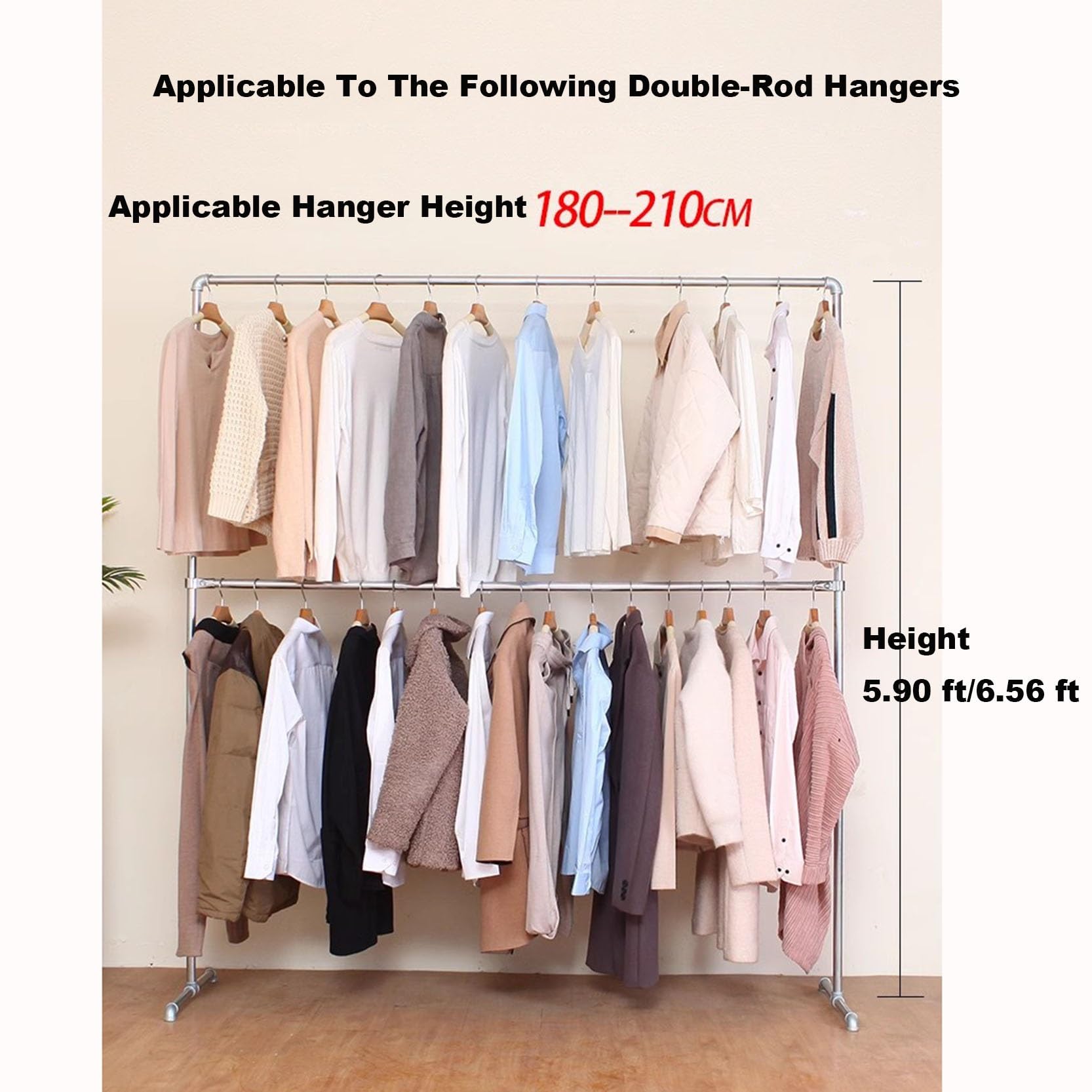 Copertura per appendiabiti trasparente extra lunga, impermeabile e antipolvere, design ered, adatta per 1-2 m Rac, altezza 1,8-2 m, bianco (180 x 50 x 200 cm)