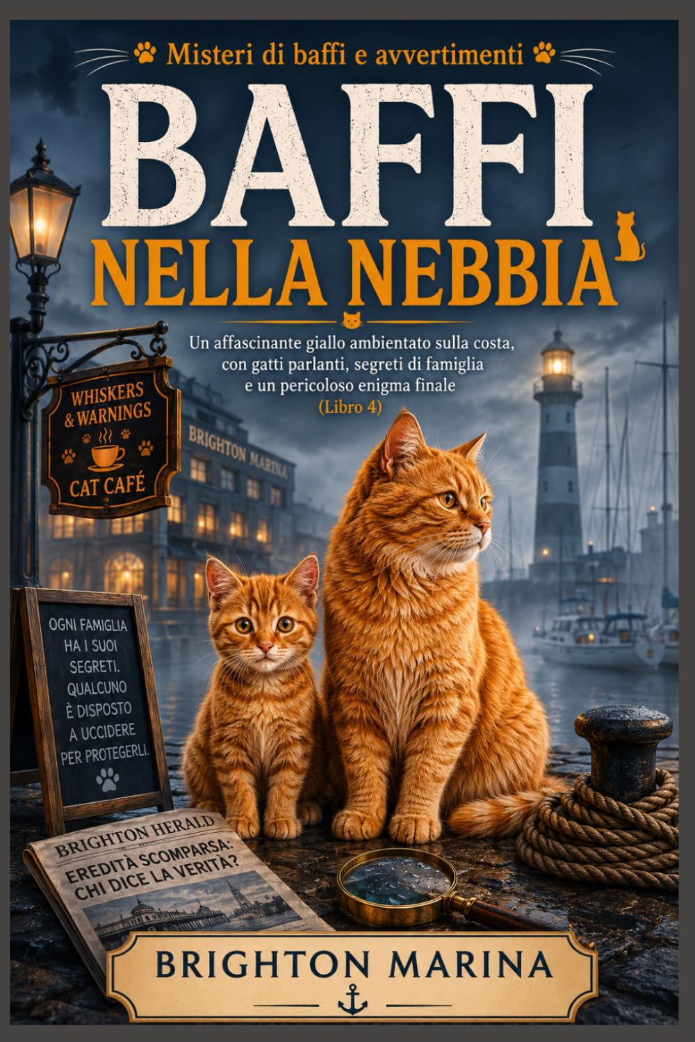 Baffi nella nebbia: Un affascinante giallo ambientato sulla costa, con gatti parlanti, segreti di famiglia e un pericoloso enigma finale (Libro 4) (Misteri di baffi e avvertimenti)