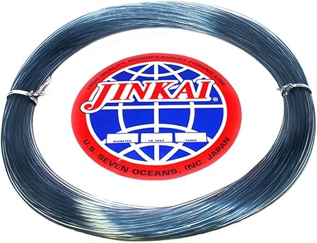 JINKAI Premium Monofiliment Leader - 100 yd. Coil - 220 lb. Test - 1.38 mm Dia. - Smoke Blue - Crimp G,H