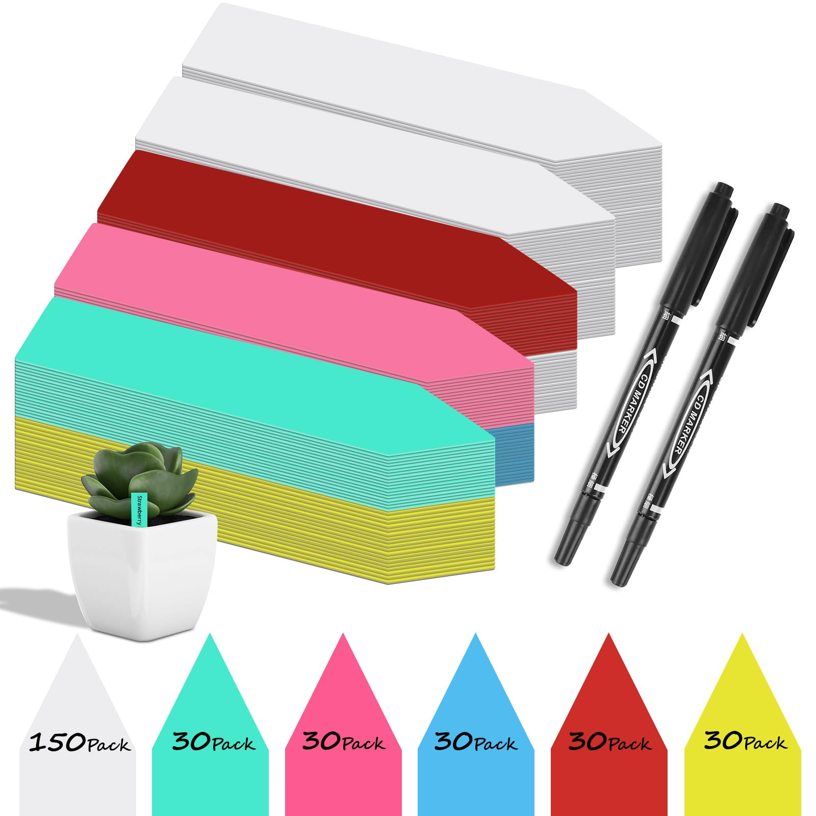 300 Pflanzenschilder Mit Stiften - Wetterfeste Stecketiketten Für Garten