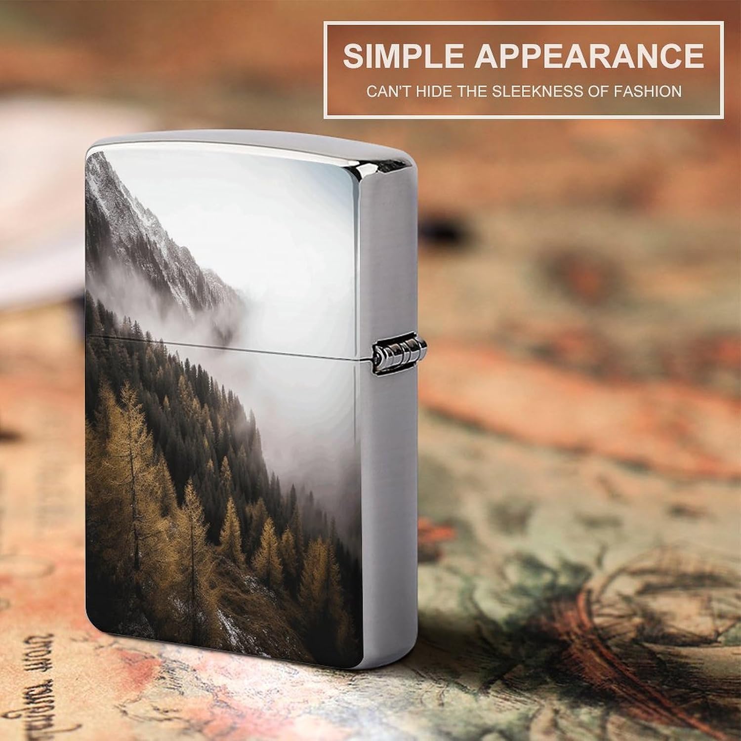 Misty Mountain Forest Lighter Case Cover Holder Lighter Sleeve