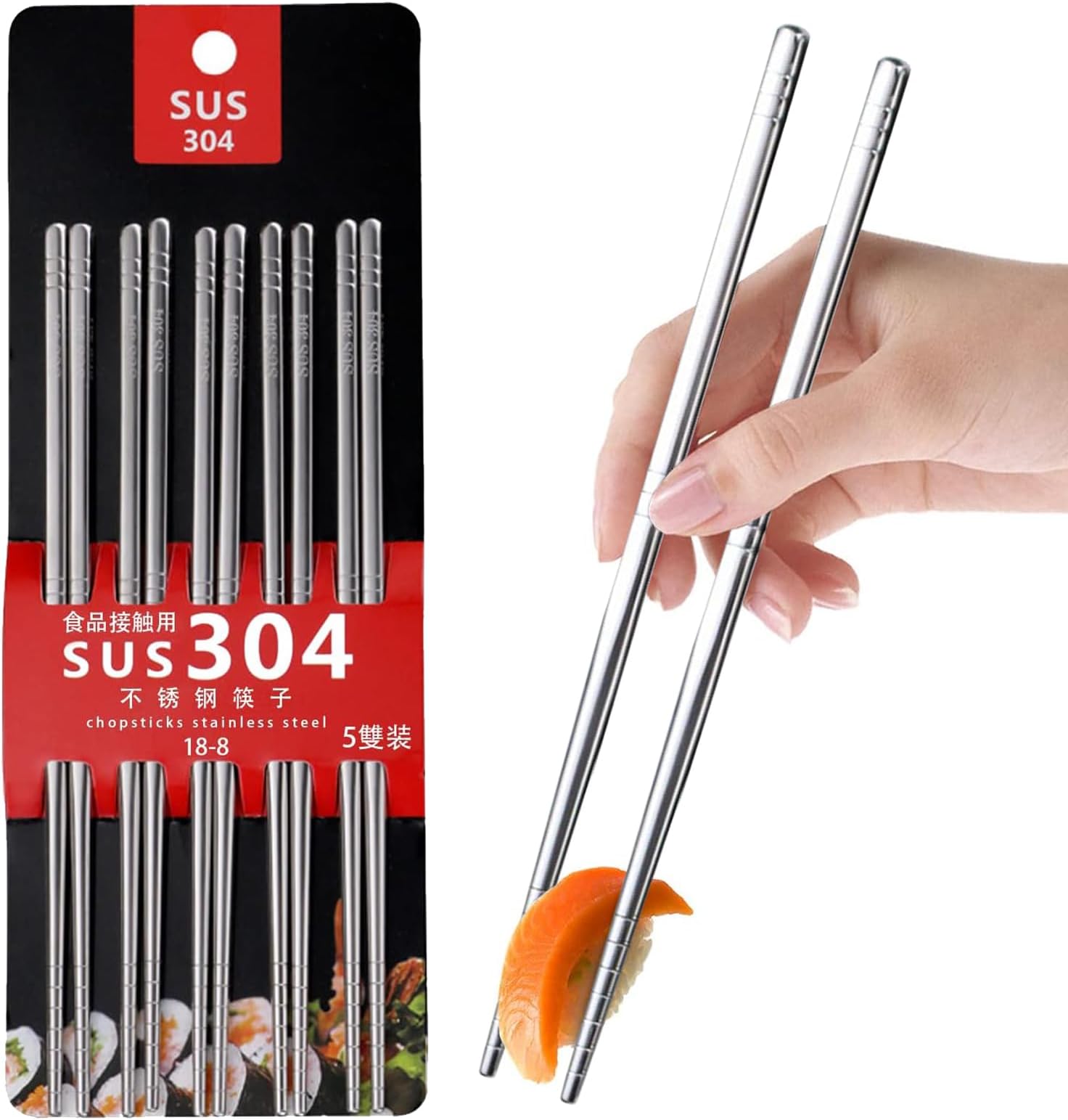 Eastyupin Keramik Essstäbchen 5 Paar - Spülmaschinenfest Mit Anfänger-Hilfe