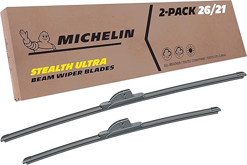 Michelin 19-2621SUBA Stealth Ultra Twin Pack de 26 y 21 pulgadas, limpiaparabrisas para Lexus, Ford, Dodge, Audi, Lincoln, Mitsubishi, Chrysler,