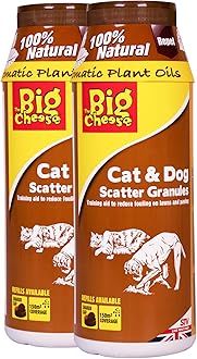 The Big Cheese Cat & Dog Repellent Granules – Natural & Pet Safe Deterrent for Gardens, Patios, Lawns, and Driveways – Wildlife Friendly, Children Safe - 450g Multi Packs x2
