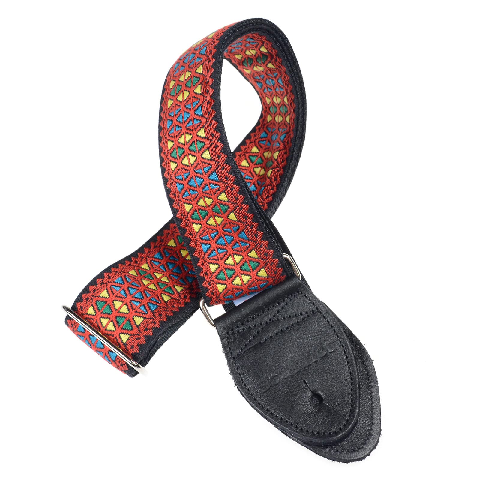 Souldier Hendrix Monterey rojo 2 "correa para guitarra w/negro cinturón y extremos