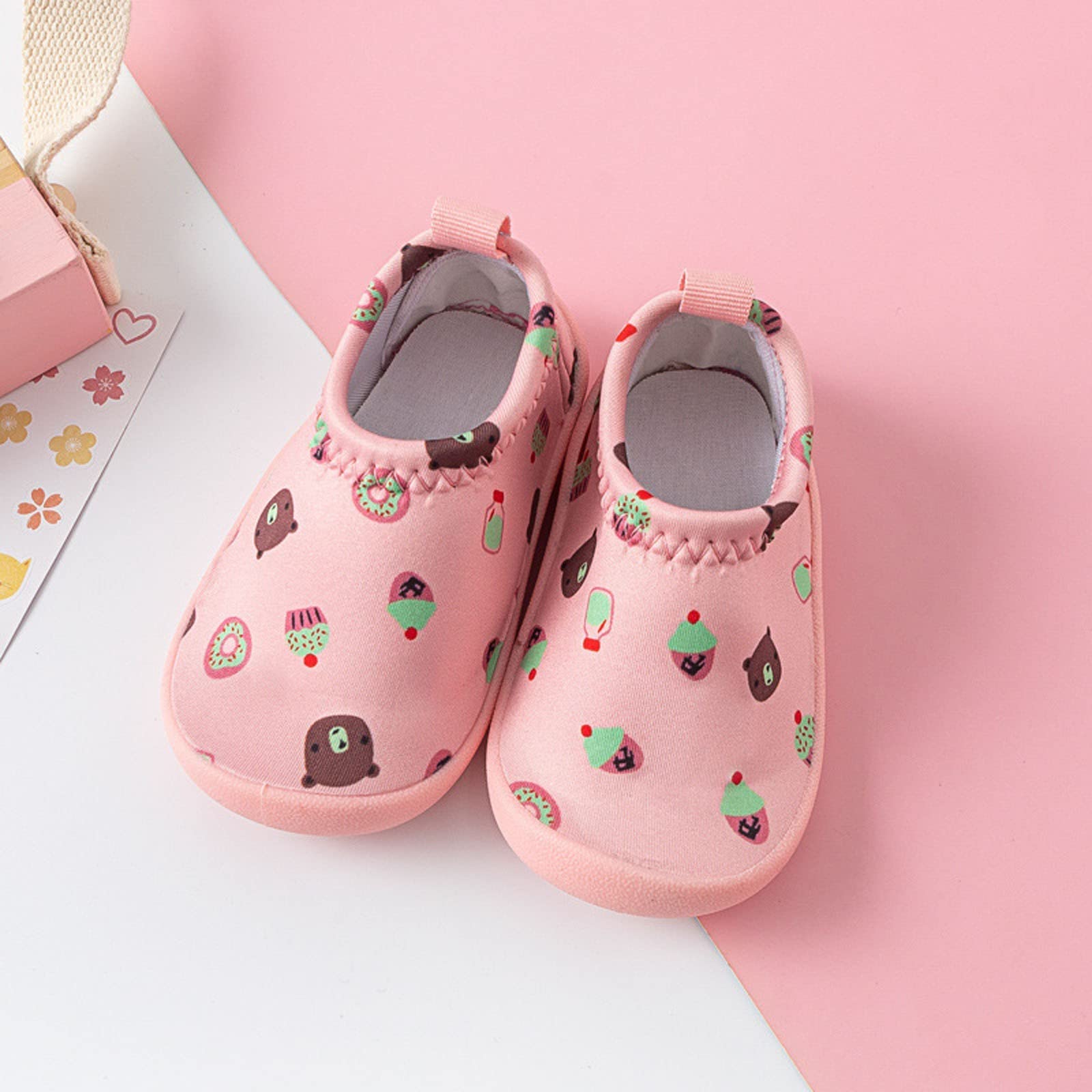 Baby Toddler Shoes Soft Soles Ultra Light Soles Cloth Shoes for Children Young Children Cartoon Baby Girl Shoes Size 1 (PK1, 5 Infant)