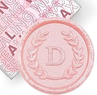 Vista 26 de 50 calcomanías adhesivas de sello de cera con letra M rosa, hechas a mano, sin necesidad de sellar, rasgar y usar calcomanías de cera