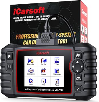 iCarsoft VOL V3.0New Ver Bidirectional Diagnostic Scan Tool for Volvo/SAAB OBD2 Scanner, All System Diagnose, 28 Resets239 Sub-Services /Actuation Test/Battery Registration, CAN-FD -Free Update