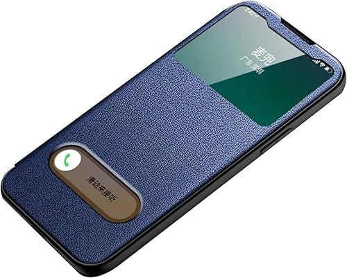 Funda para iPhone 1414 Plus14 Pro14 Pro Max, funda de cuero genuino con succión magnética con tapa y cierre de luz, a prueba de golpes, no se voltea
