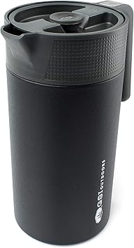 GSI Outdoors Glacier Stainless JavaPress, 30oz French Press Coffee Mug for Camping