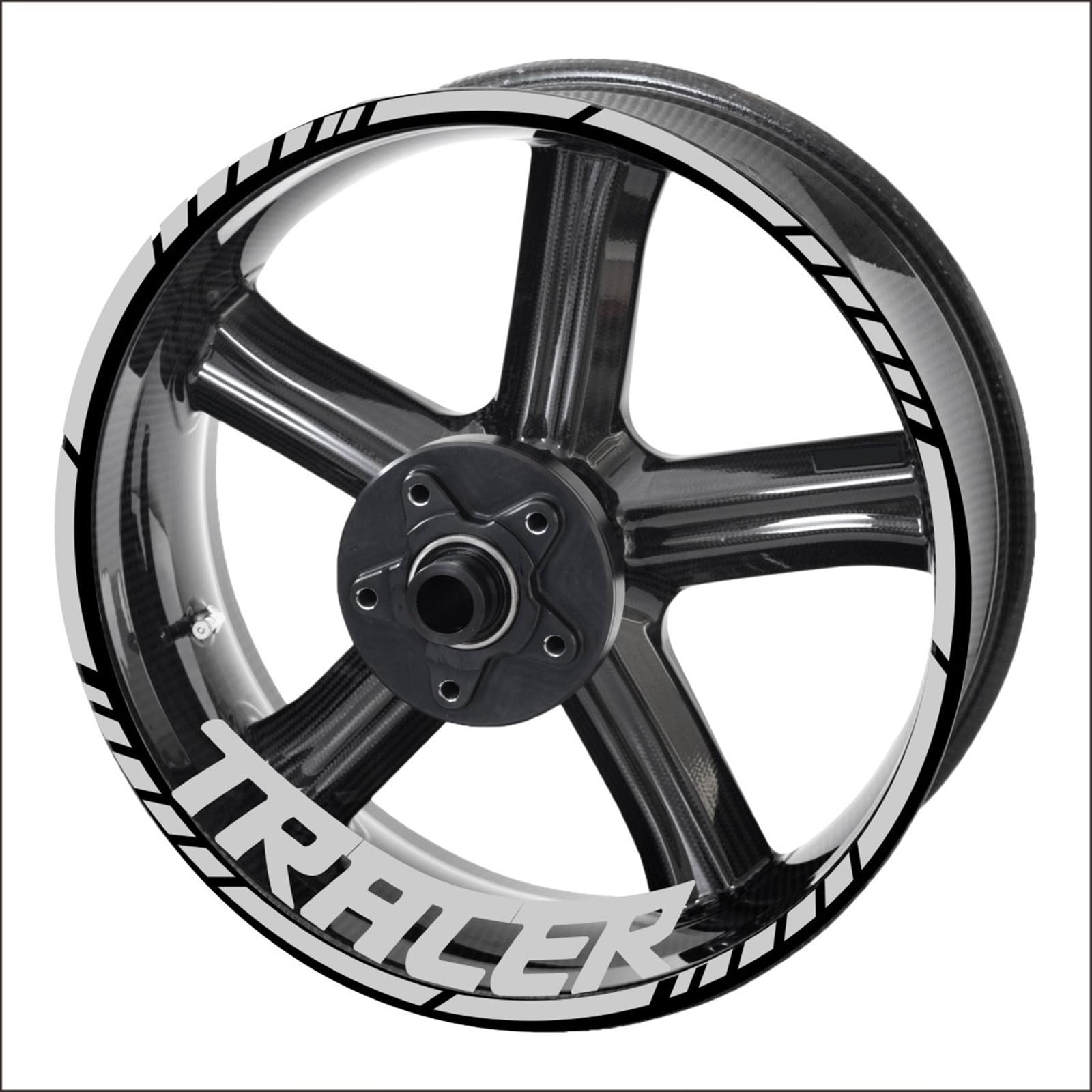Motorcycle Inner and Outer Wheel Hub Decal Decorative Rim Waterproof Sticker for Yamaha Tracer 9 900 700 Gt Decorative(Color2)