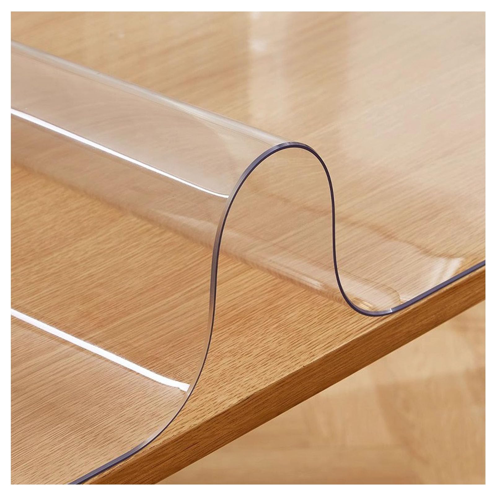 Protection de table transparente idéale pour bureau et repas faciles à nettoyer